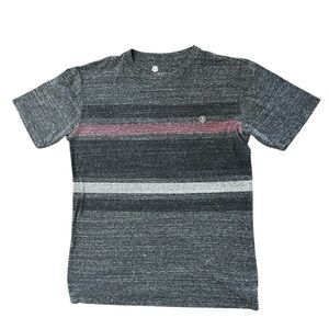 Element Men’s Charcoal Heather Striped Tee NWOT
